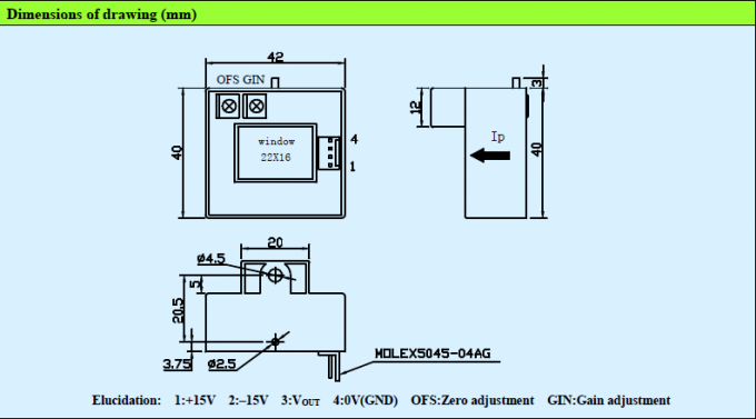 Transducteur fiable de courant de boucle ouverte de Hall pour la machine de soudure CS200N