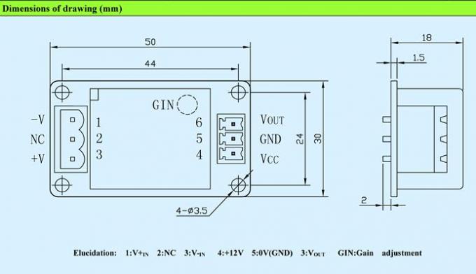 Carte PCB montant le temps de réponse à effet Hall de capteur de tension rapidement VS1000AT2-P